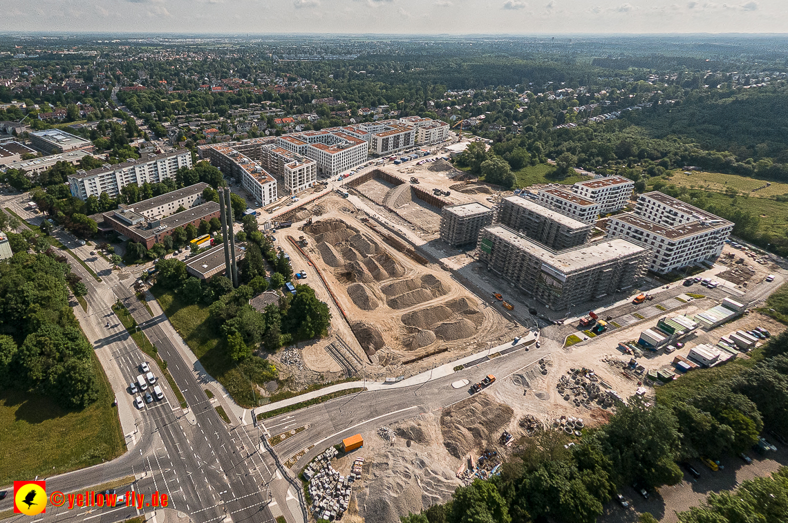 07.06.2023 - Aktuelle Luftbilder aus dem Alexisquartier und Pandion Verde in Neuperlach in München